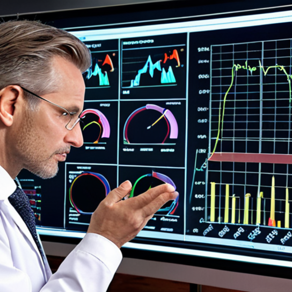 **Image Prompt:** A physicist in a modern office setting, confidently presenting a complex financial model on a large screen. The backdrop includes stock charts and data visualizations, subtly blending scientific rigor with financial analysis. Focus on professionalism and competence.