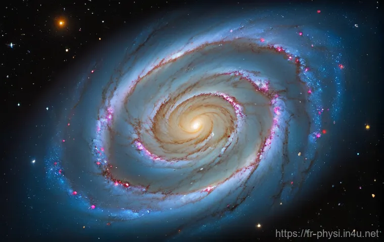 물리학과 천문학의 연결점 - The Cosmic Ballet of Gravity**
A breathtaking, hyper-realistic astronomical photograph depicting th...